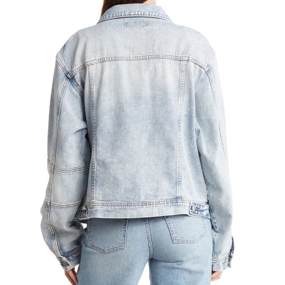❤️ Vigoss Destructed Denim Trucker Jacket - Picture 3 of 8